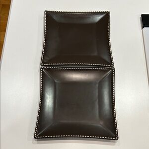 2 Southern Living At Home Mario Batali Italian Stitch Square Plates